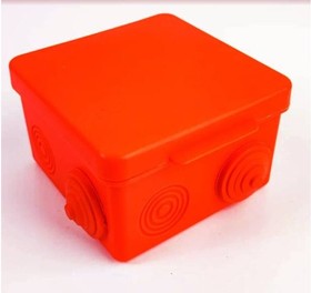 Коробка распред.наружного монтажа 100x100x50мм IP54(48шт),цвет-красный GE41256-06
