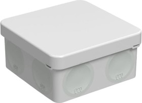 Распределительная коробка о/п, 2К, HF, УФ 80x80x40мм IP67 (60 шт) цвет-серый GE42435