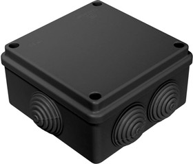 Распределительная коробка наружного монтажа 100x100x50мм IP55 (48шт), цвет-черный GE41234-05