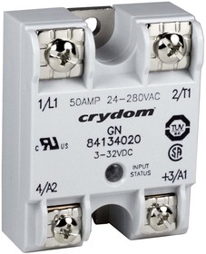 Фото 1/6 84134120, 8413 Series Solid State Relay, 50 A rms Load, Panel Mount, 660 V ac Load, 32 V dc Control