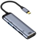 Кабель Type-C на VGA + HDMI + USB 3.1 + Type C + PD + USB 2.0