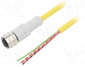 CSAS3F3CY2202, Соединительный кабель; M12; PIN: 3; прямой; 2м; вилка; -25-70°C