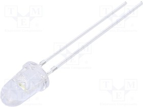 OSW44K6231A, LED; 5mm; white cold; 14400?18000mcd; 30°; Front: convex; 2.9?3.4V