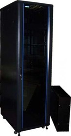 Фото 1/5 Шкаф серверный Lanmaster (TWT-CBB-22U-6X8-G1) напольный 22U 600x800мм пер.дв.стекл задн.дв.двуст. 2 бок.пан. 800кг черный IP20
