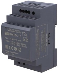 Фото 1/5 DDR-60G-12, Isolated DC/DC Converters - DIN Rail Mount 60W 9-36Vin 12Vout 5A DIN Rail