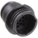 Plug housing, 16 pole, crimp connection, screw locking, straight, 206036-3