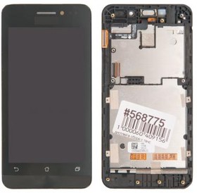 Фото 1/2 (A450CG) дисплей в сборе с тачскрином и передней панелью для Asu ZenFone 4 (A450CG) черный (4.5"), оригинал