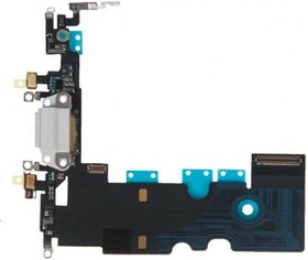 Фото 1/2 (iPhone 8) шлейф с разъемом зарядки для iPhone 8 белый
