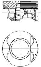 40199610, 40 027 610_поршень! d80.5x1.2x1.2x2 +0.5\ Opel Astra/Vectra/Zafira 1.8 16V Z18XER 02