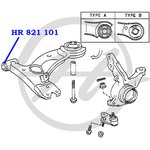 HR821101, Сайлентблок рычага подвески