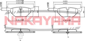 HP8421NY, Колодки тормозные дисковые задние BMW 5 95-03, 5 Touring 97-04 (2021-08-21)