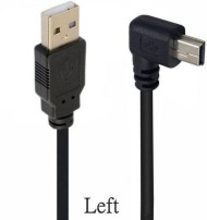Фото 1/2 Кабель USB Type A на Mini USB угол влево 1 м