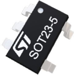 TSV791ILT , Operational Amplifier, Op Amps, RRIO, 50MHz, 2.7 → 5.5 V, 5-Pin SOT23-5