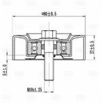 CM 0814, Ролик приводного ремня Hyundai Santa Fe 09-, ix35 10-, Kia Sorento 09- ...