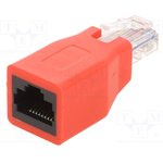 RJ45-CROSSPLUG, Адаптер, PIN 9, гнездо RJ45,клеммник, самозажимная клемма