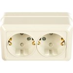 Розетка 2-м BOLLETO защ. шторки с заземл. накл. 7128х бел ...