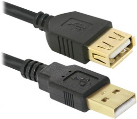 Фото 1/7 USB кабель USB02-06PRO USB2.0 AM-AF, 1.8м 87429