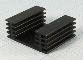 Охладитель (радиатор охлаждения) 50x 60x 23, тип J01, аллюминий, BLA037-50, черный
