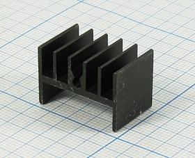 Охладитель (радиатор охлаждения) 15x 23x 16, тип H01, аллюминий, BLA020-15, черный