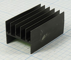 Охладитель (радиатор охлаждения) 50x 31x 25, тип H04, аллюминий, BLA021-50, черный