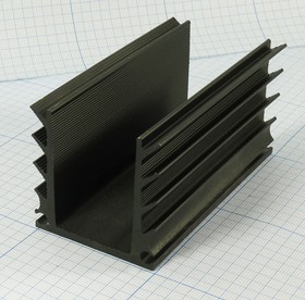 Охладитель (радиатор охлаждения) 100x 50x 50, тип J04, аллюминий, BLA047-100, черный