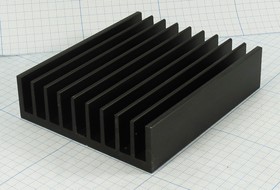 Охладитель (радиатор охлаждения) 100x 85x 25, тип F27, аллюминий, BLA163-100, черный