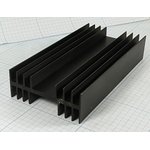 Охладитель (радиатор охлаждения) 150x 75x 30, тип G02, аллюминий, BLA186-150, черный
