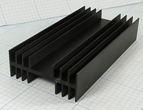 Охладитель (радиатор охлаждения) 150x 75x 30, тип G02, аллюминий, BLA186-150, черный