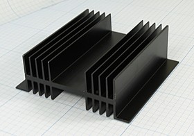 Охладитель (радиатор охлаждения) 100x105x 35, тип M02, аллюминий, HS132-100, черный