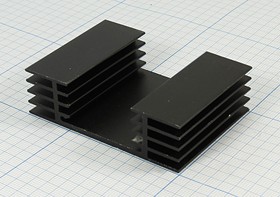 Охладитель (радиатор охлаждения) 50x 70x 20, тип J07, аллюминий, HS151-50, черный
