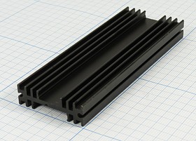 Охладитель (радиатор охлаждения) 100x 36x 11, тип G03, аллюминий, HS207-100, черный