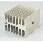 Охладитель (радиатор охлаждения) 60x 60x 45, тип I06, аллюминий, О-131, серый