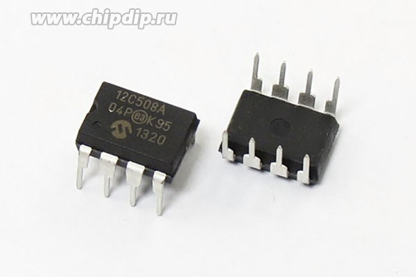 PIC12C508A-04I/P, Микроконтроллер 8-Бит, PIC, 4МГц, 768Б