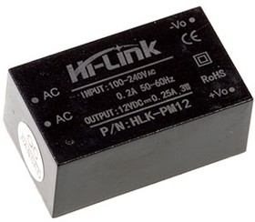 HLK-PM12, AC-DC преобразователь 220В 12B 3Вт – купить оптом и в розницу