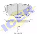 181584, Колодки дисковые передние LEXUS RX300 ALL 03