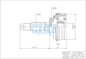 TO-009A48, Шрус наружный TOYOTA CARINA/CALDINA/CAMRY SV30/40/CARIB/COROLLA 4WD/RAV4 SXA1# 3/4S/2C/4A 88-02