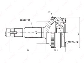 TO-055A48, ШРУС наружн. [ABS] 48z