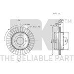 202269, Диск торм.пер.NISSAN ALMERA I (N15) 95-00 252x20