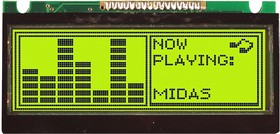 MC122032CA6W-SPTLY, Графический ЖК-дисплей, 122 x 32 Pixels, Черный на Желтом / Зеленом, 5В, Параллельный