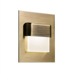 Встраиваемый лестничный светильник Скалли, квадратный, бронза 1Wх3000K CLD006K3
