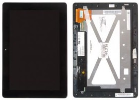 Фото 1/2 (A86) дисплей в сборе с тачскрином и передней панелью для Asus A86 черный, оригинал