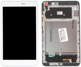 Фото 1/2 (ME581C-1B) дисплей в сборе с тачскрином и передней панелью для Asus ME581C-1B белый, оригинал