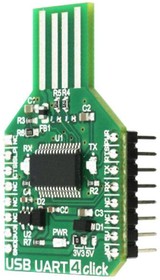 Фото 1/2 MIKROE-2810, USB UART 4 Click USB to UART Interface Converter Module 5V