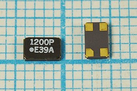Кварцевый резонатор 12000 кГц, корпус SMD04025C4, нагрузочная емкость 12,5 пФ, точность настройки 10 ppm, стабильность частоты 20/-40~85C pp