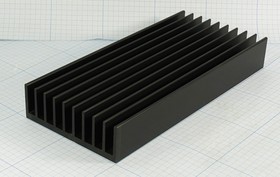 Фото 1/2 Охладитель (радиатор охлаждения) 200x 90x 29, тип F26, аллюминий, BLA164-200, черный