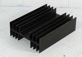 Охладитель (радиатор охлаждения) 100x 75x 30, тип G02, аллюминий, BLA186-100, черный