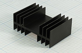 Охладитель (радиатор охлаждения) 75x 55x 30, тип G02, аллюминий, BLA186-50, черный