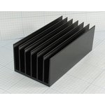 Охладитель (радиатор охлаждения) 150x 76x 55, тип F48, аллюминий, HS068-150, черный