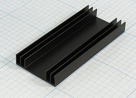 Охладитель (радиатор охлаждения) 100x 43x 11, тип F09, аллюминий, BLA052-100, черный