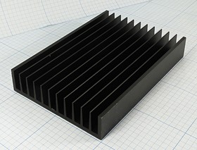 Охладитель (радиатор охлаждения) 150x104x 25, тип F34, аллюминий, BLA254-150, черный